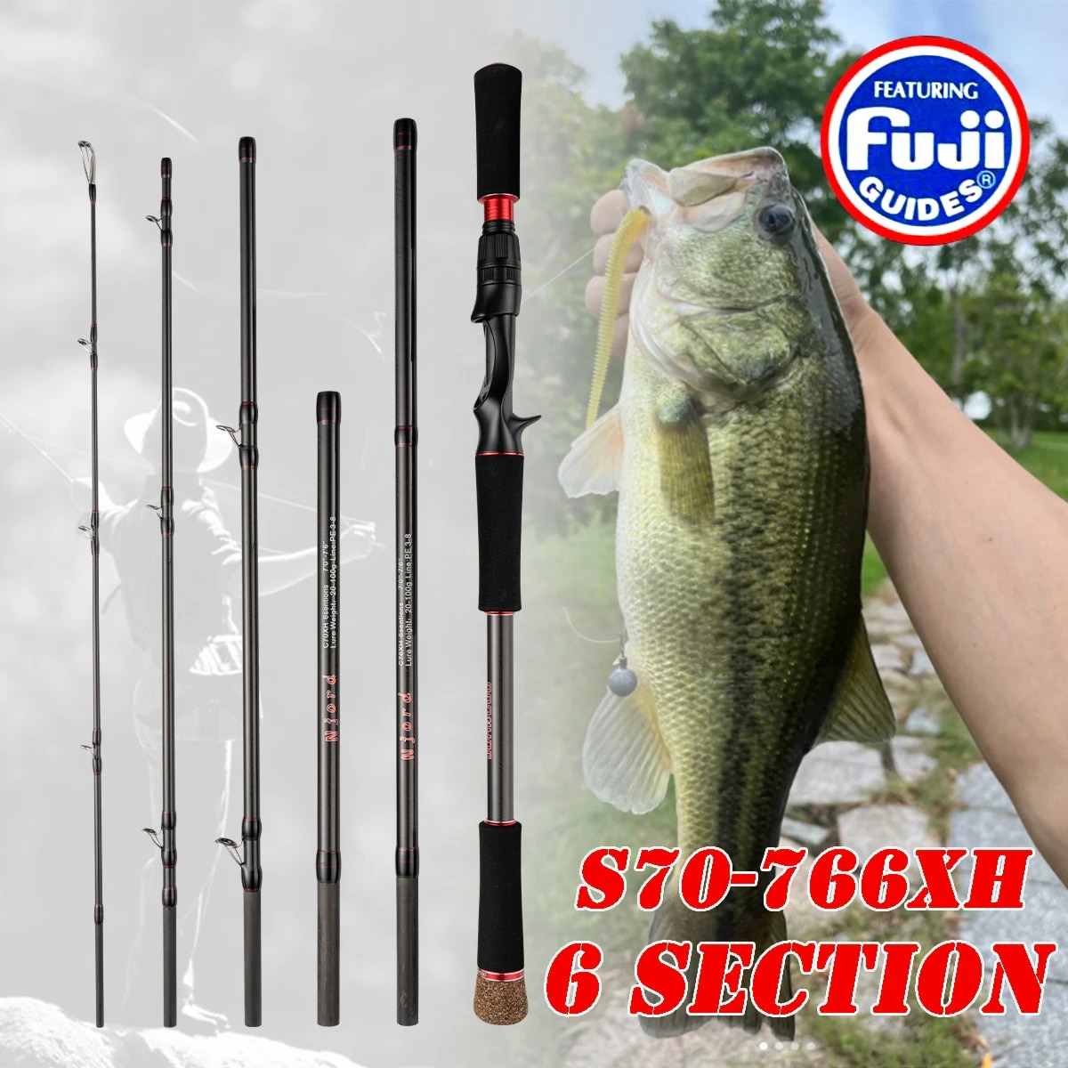낚시대 6 섹션 캐스팅 스피닝 휴대용 여행 낚시대 30 - Fishing Rod Surf 리뷰 및 가격
